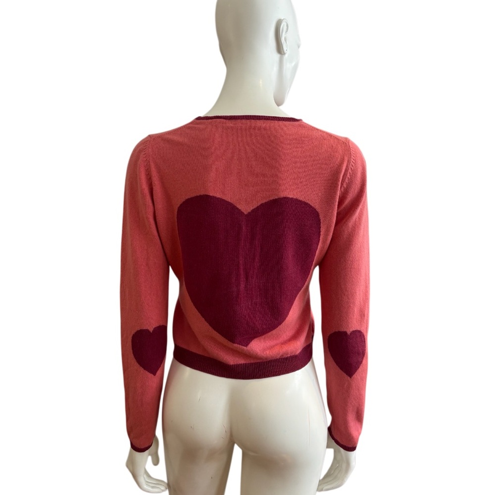 Vintage Y2K Whistles Silk Cashmere Heart Cardigan - Picture 3 of 12